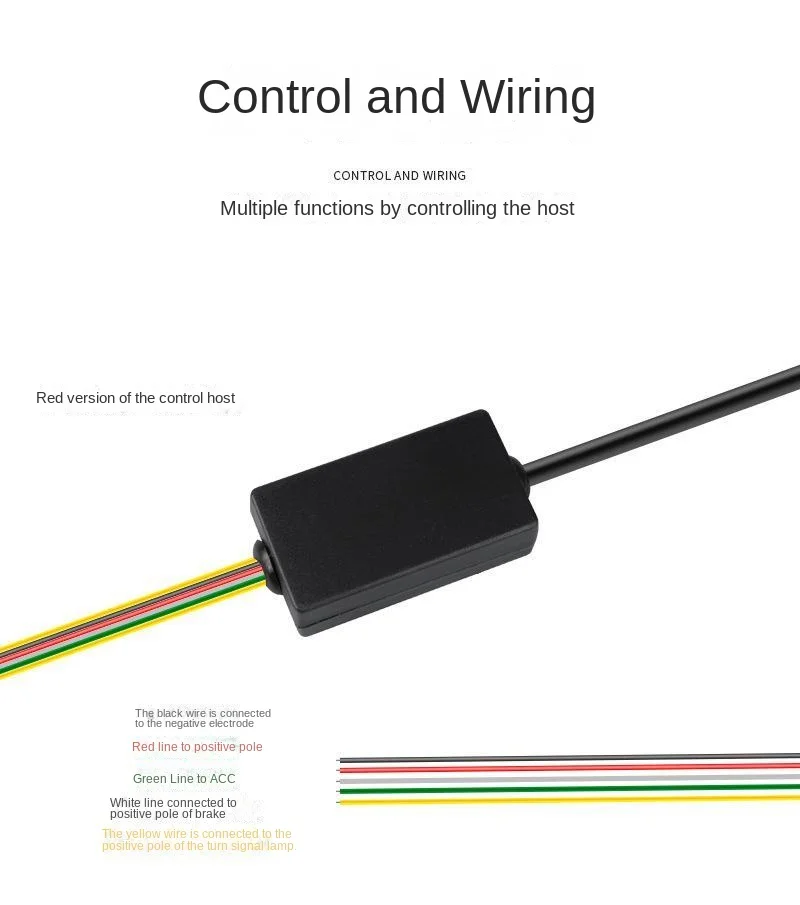 Car modified tail wing LED carbon fiber streamer light