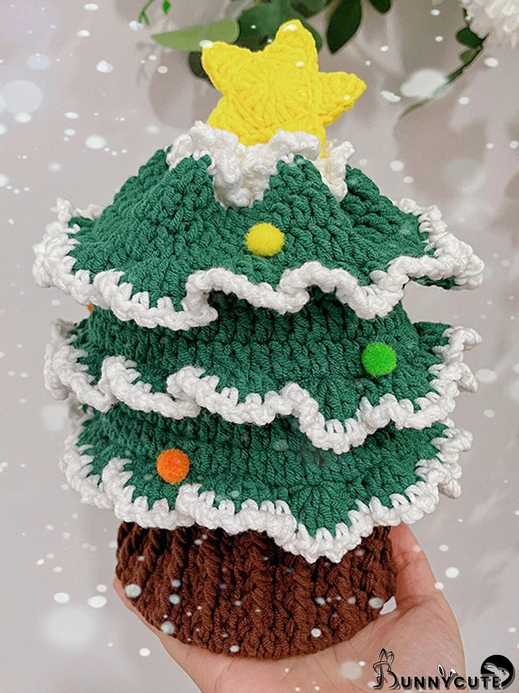 Christmas Tree Old Man's Wool Crocheted Christmas Gift