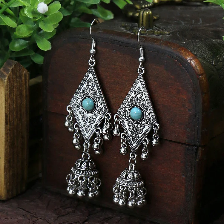 Olivenorma Turquoise Dangle Boho Gorgeous 12 Pieces Earrings