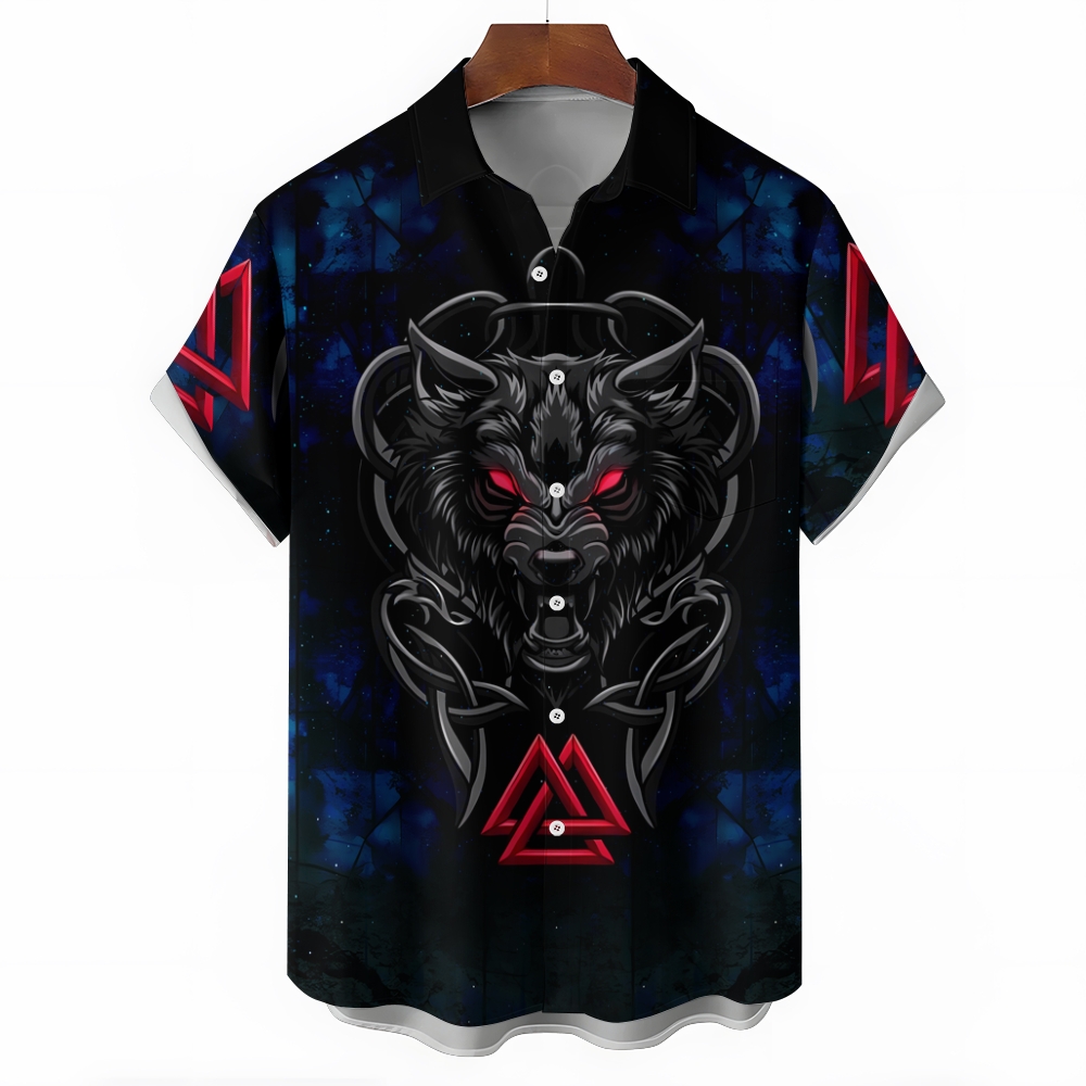 Norse Wolf's Fury Aloha Shirt