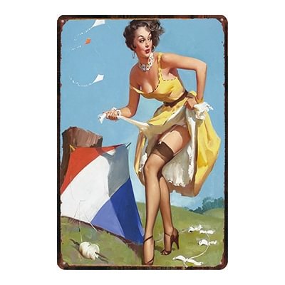 Pin UP Girl - Vintage Tin Signs/Wooden Signs - 20*30cm/30*40cm