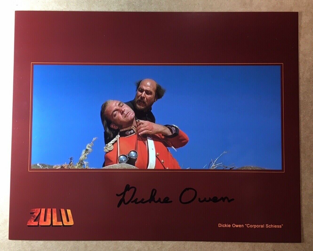 DICKIE OWEN Zulu Genuine In-Person Authentic RARE Signed 10x8 Photo Poster painting UACC COA