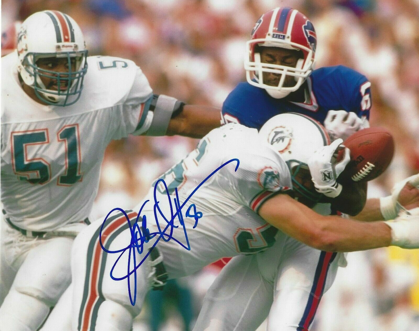 John Offerdahl Autographed Signed 8x10 Photo Poster painting ( Dolphins ) REPRINT