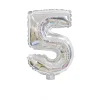 50PCS Polka Dot Colorful 0-9 Numbers 16" Aluminum Film Balloons Birthday Party Decor Supplies