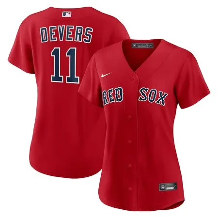 Women's Boston Red Sox #11 Rafael Devers  Red Alternate Replica Player Jersey