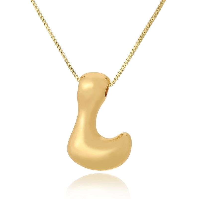 Copper Letter Pendant Necklace