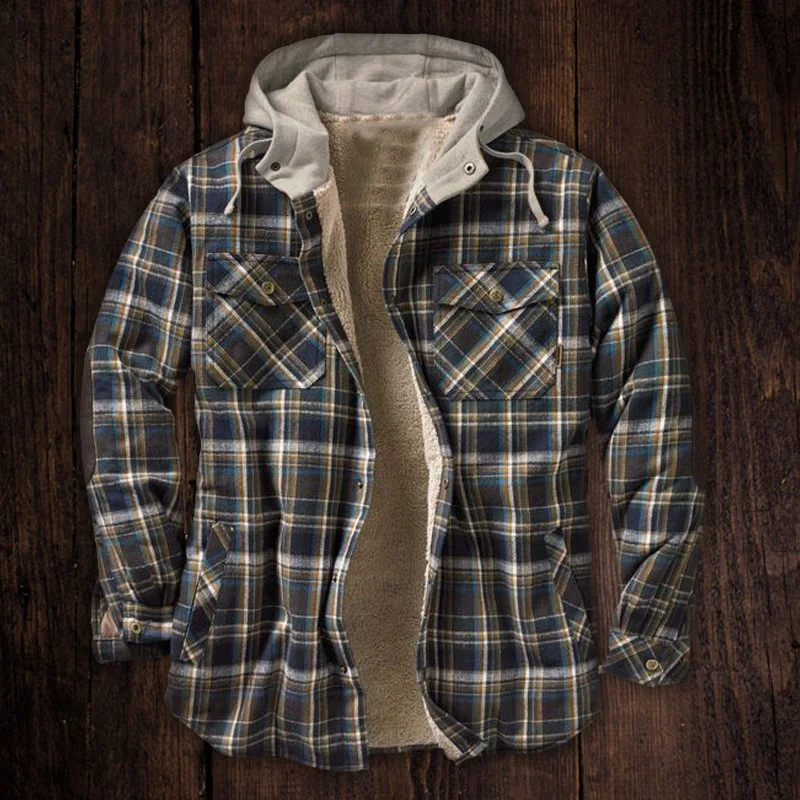 Check Hooded Jacket