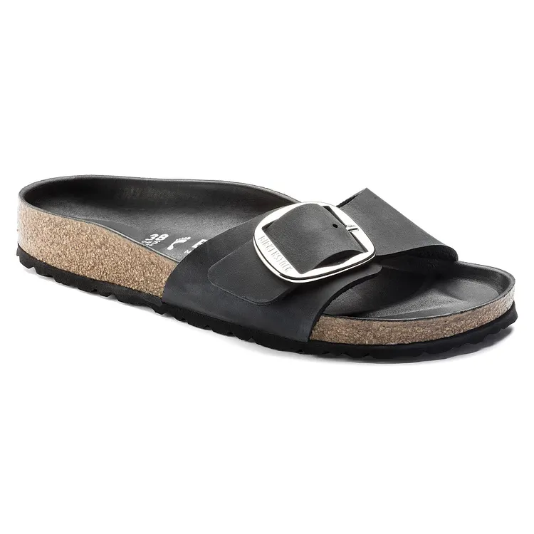 Madrid Big Buckle Leather Sandal 