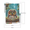 Diamond Painting-DIY Full Round Drill Owl
