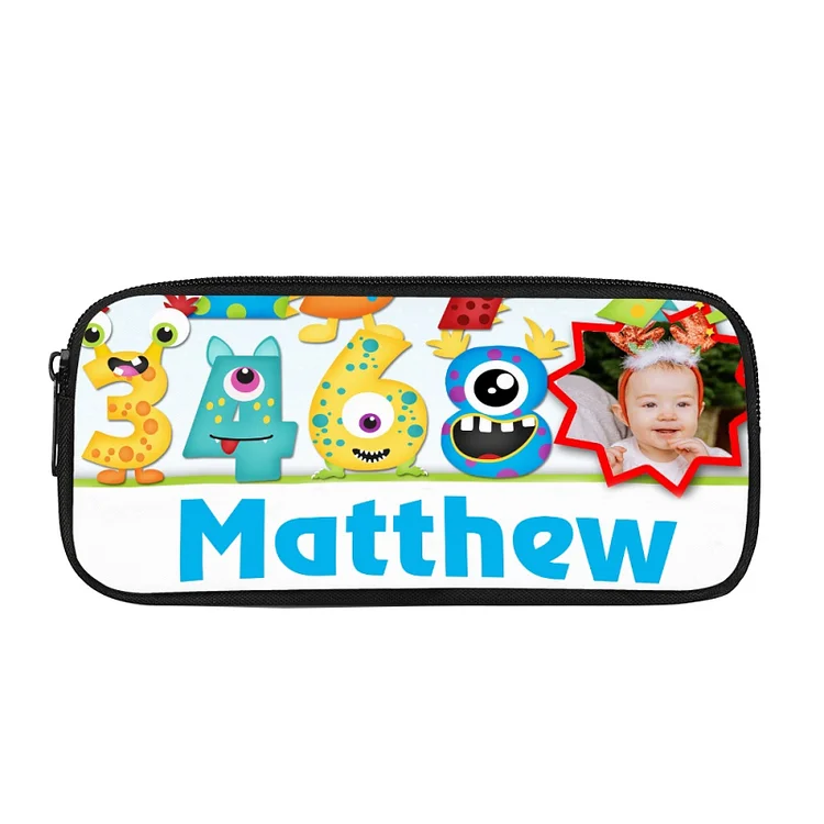 Personalized Photo Pencil Case Custom Name Back to School Gifts for Student