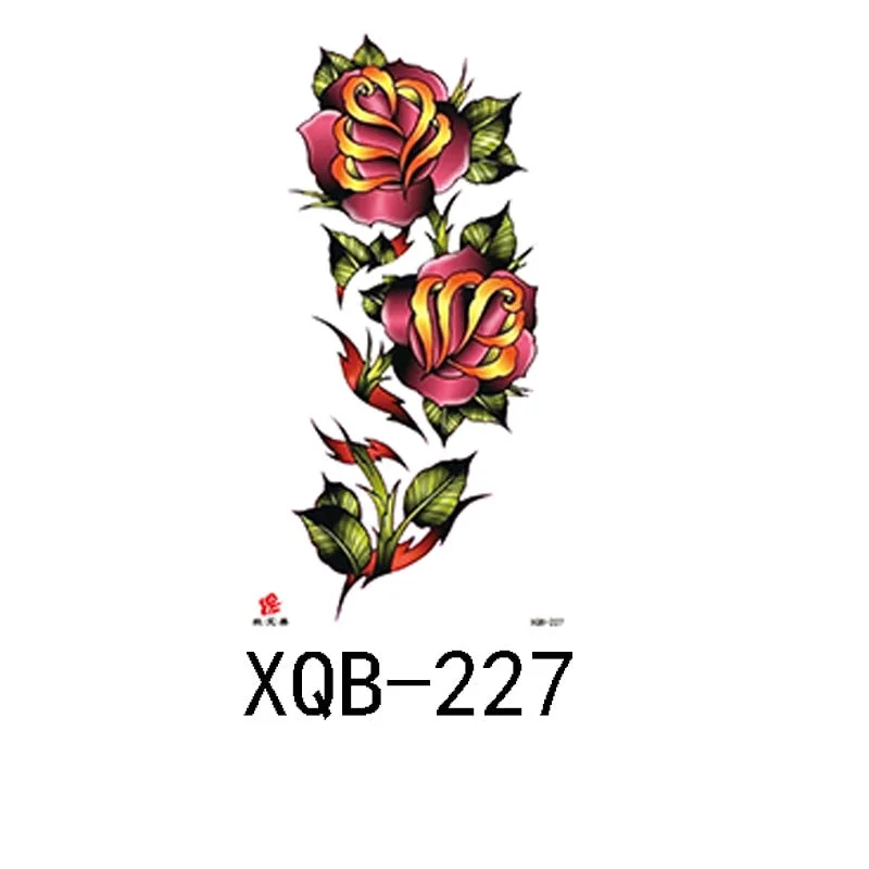 Small Full Arm Waterproof Tattoo Sticker Half Arm Arm Painted Flower Animal Arm Lasting European and American Tattoo Sticker