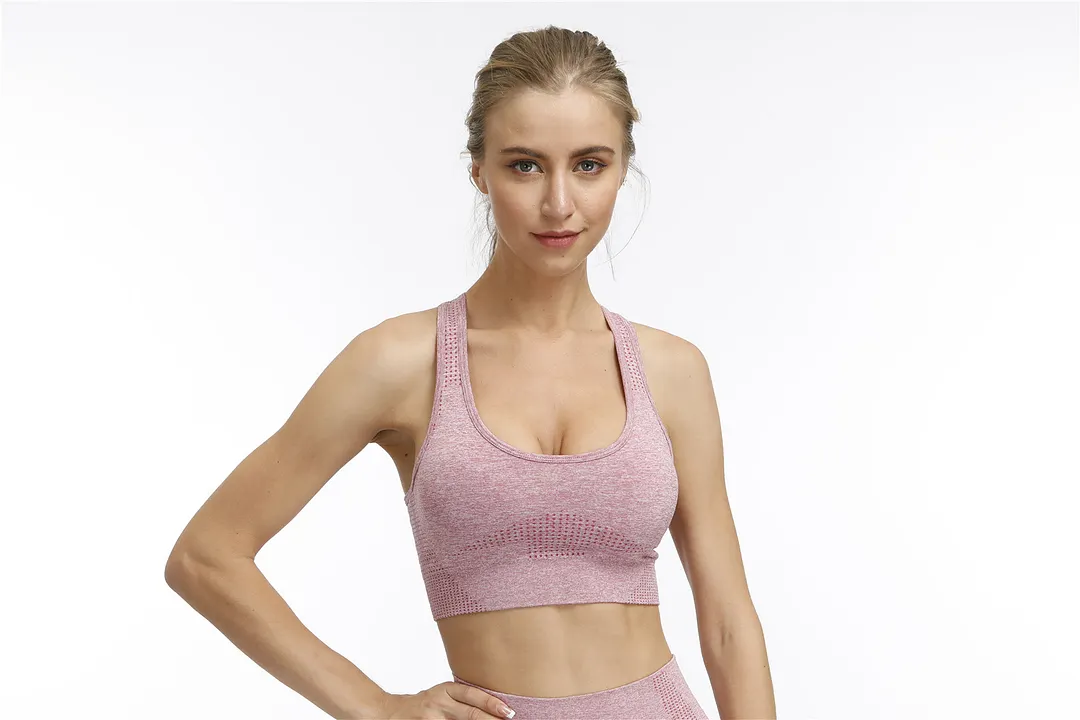ladies' seamless push up sports bra