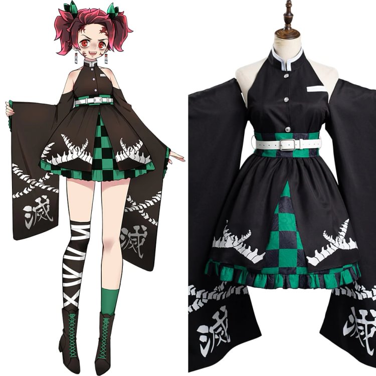 Anime Demon Slayer Kamado Tanjirou Cosplay Costume Kimono Outfits Halloween Carnival Suit Re-creation Design