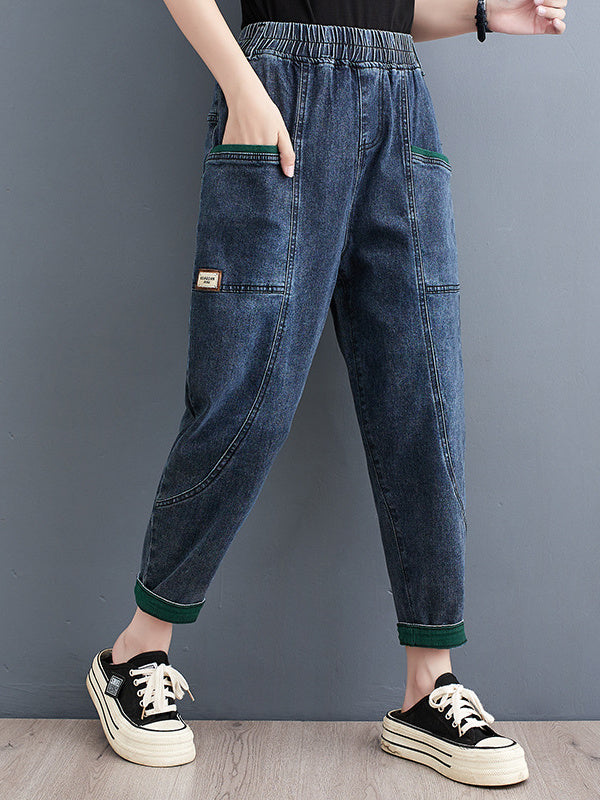 Women Half Sleeve V-neck Solid Color Dress