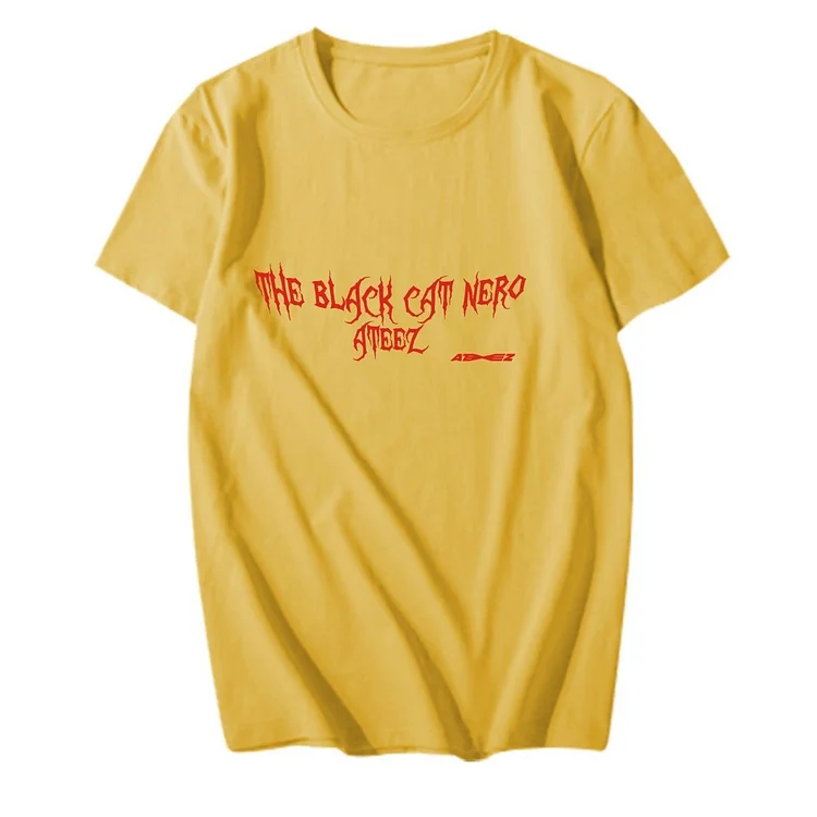 ATEEZ THE BLACK CAT NERO T-shirt