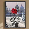 >SALE<5D DIY Full Round Drill Diamond Painting Red Rose Kit Home Decor 30x40cm