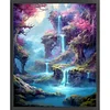 Landscape Waterfall - 11CT Stamped Cross Stitch - 40*50cm - Natural