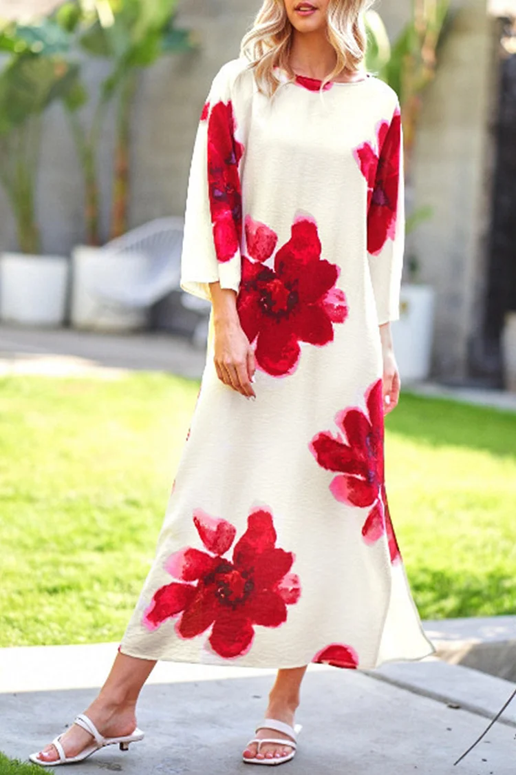 chinese dress ladies 100% Linen Loose Fit Button Waist Gathered Maxi Dress LUNA – LINTICO
