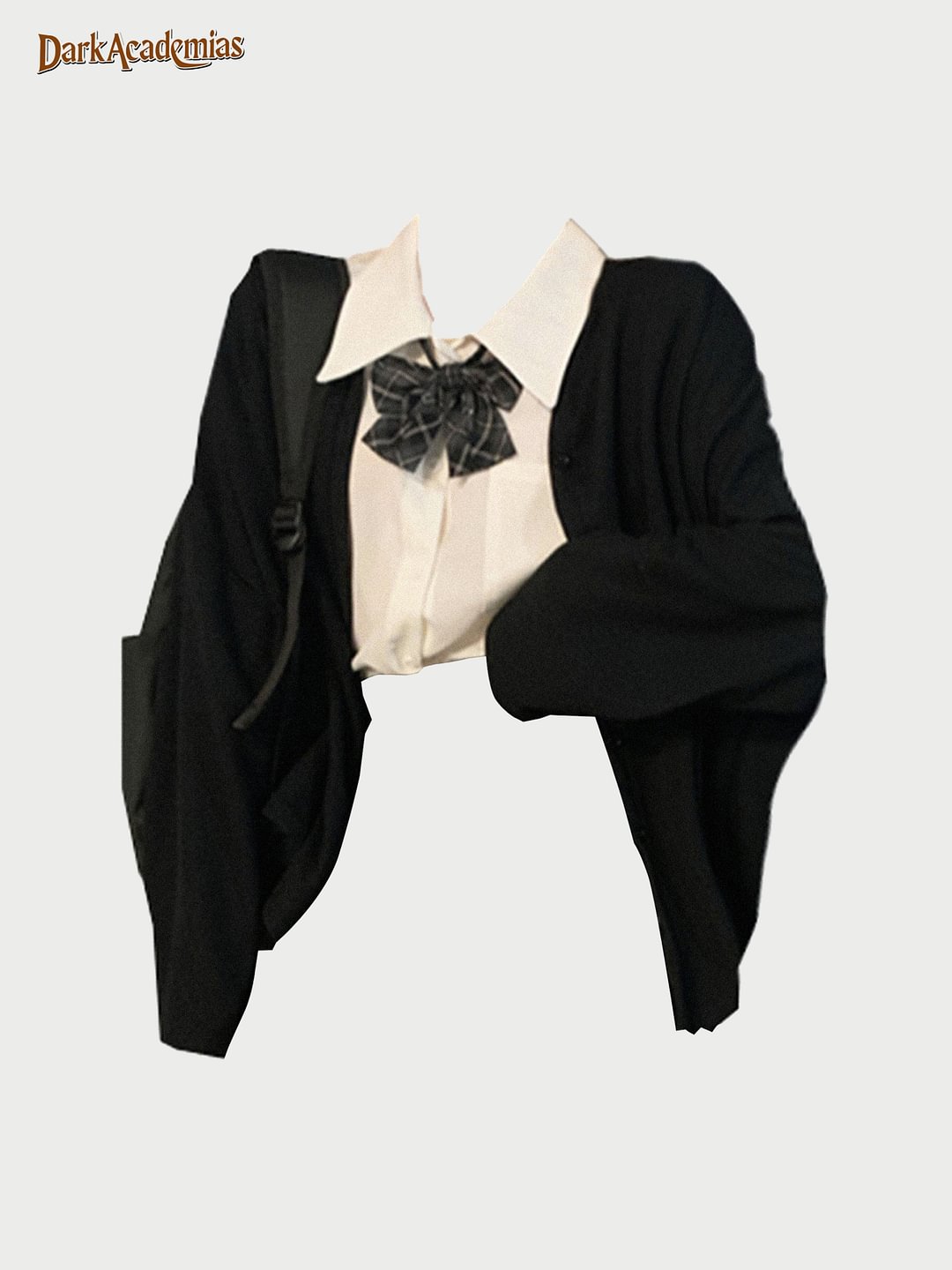 Vintage British Academy Ladies Black Long Sleeve Cardigan