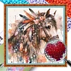 Horse-Partial 11CT Stamped Cross Stitch Bead Embroidery 36*36cm/14.17*14.17in tapestrymarket
