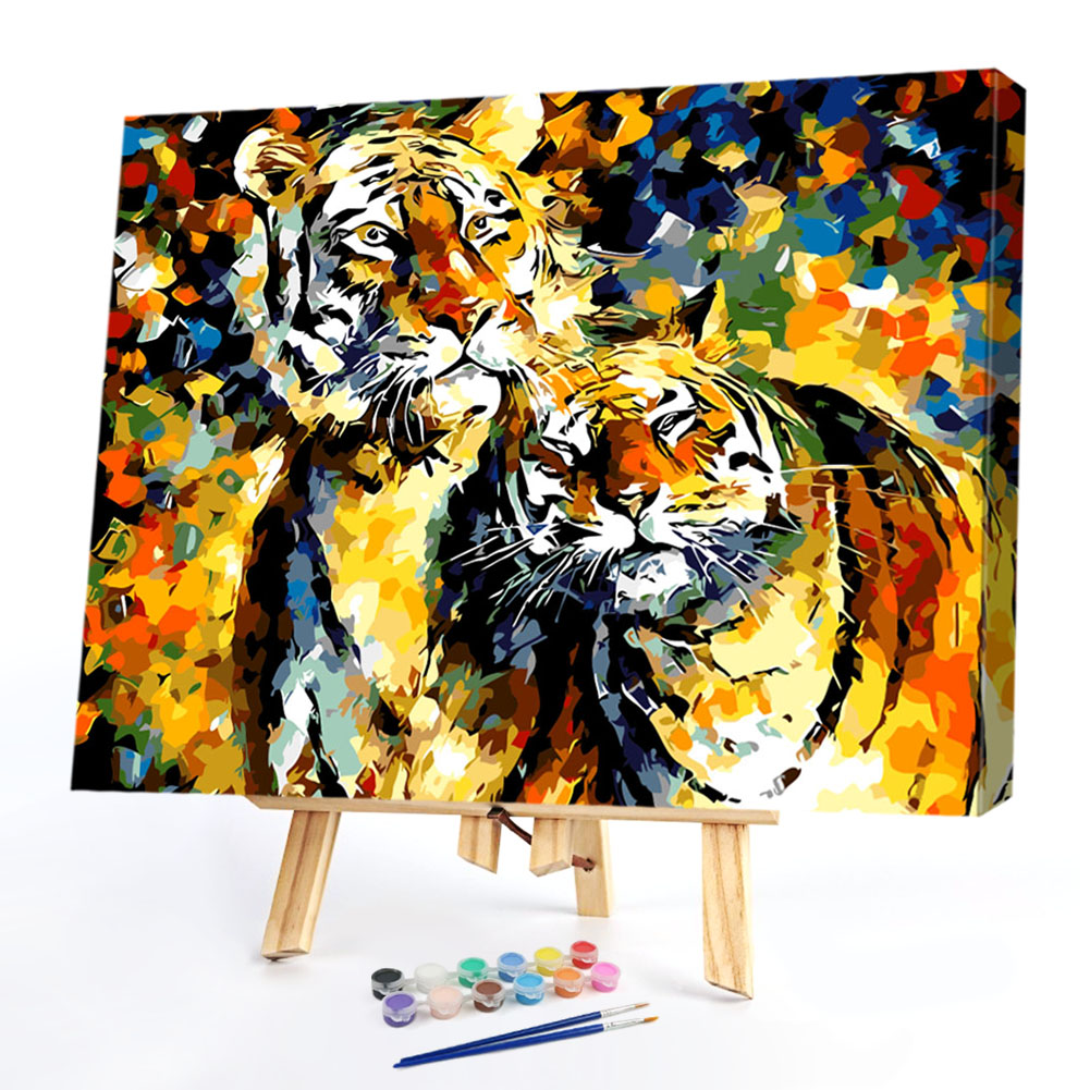 

40*50CM Paint By Numbers-Tigers, 501 Original