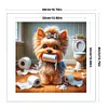 Toilet Puppy-11CT Stamped Cross Stitch 40*40cm/15.75*15.75in tapestrymarket