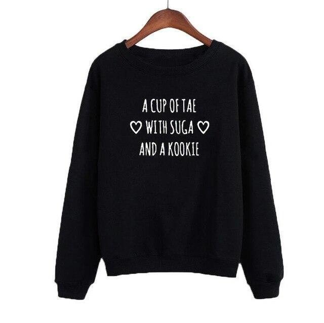 Cup Of Tae Sweatshirt - Gotamochi Kawaii Shop, Kawaii Clothes