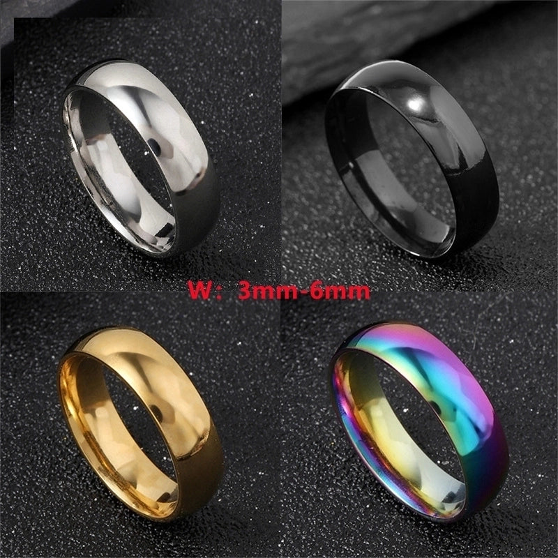 Casual Elegant Round 304 Stainless Steel 18K Gold Plated Rose Gold Plated Unisex Rings