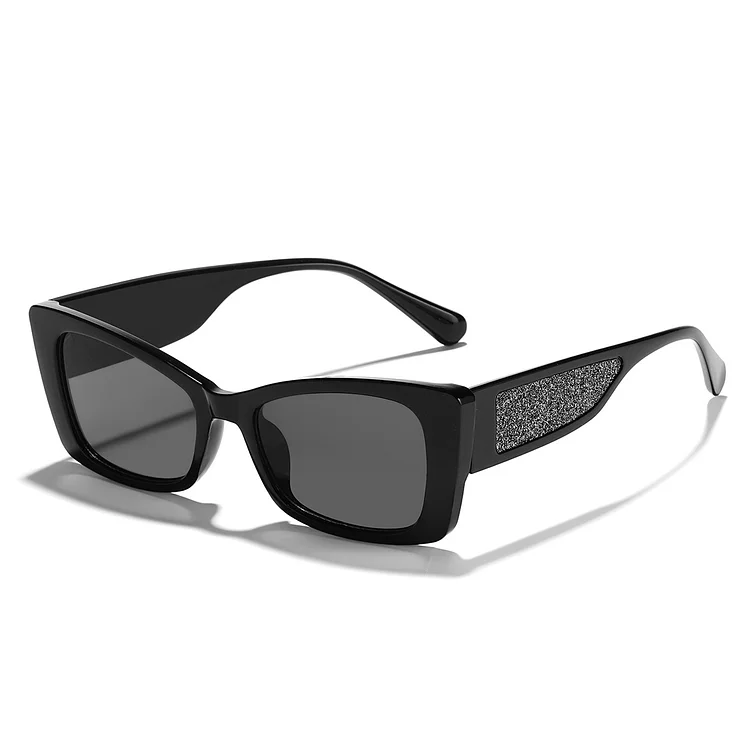 Luxury Brand Designer Cat Eye Sunglasses Women For Female Trendy Sun Glasses Vintage Big Frame Punk Sexy Ladies Sequin Shades