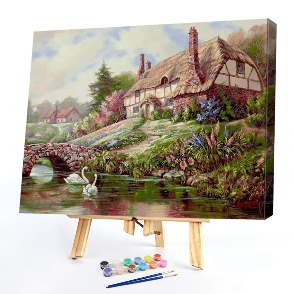

40x50cm - Paint By Numbers - Cabin, 501 Original