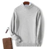 Thickened half turtleneck pullover casual sweater