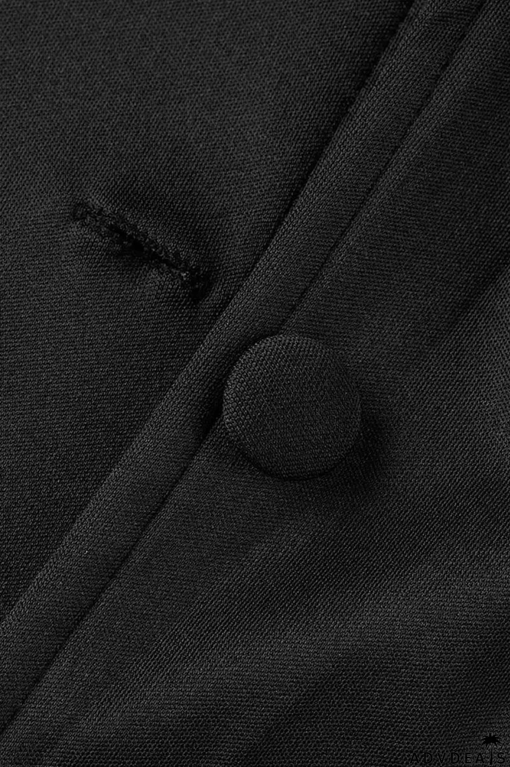 Black Casual Solid Patchwork Turn-back Collar Long Sleeve Two Pieces