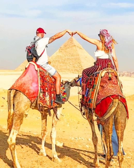

Couple In Egypt Pyramid Of Giza – Paint By Numbers - 40*50CM, 501 Original