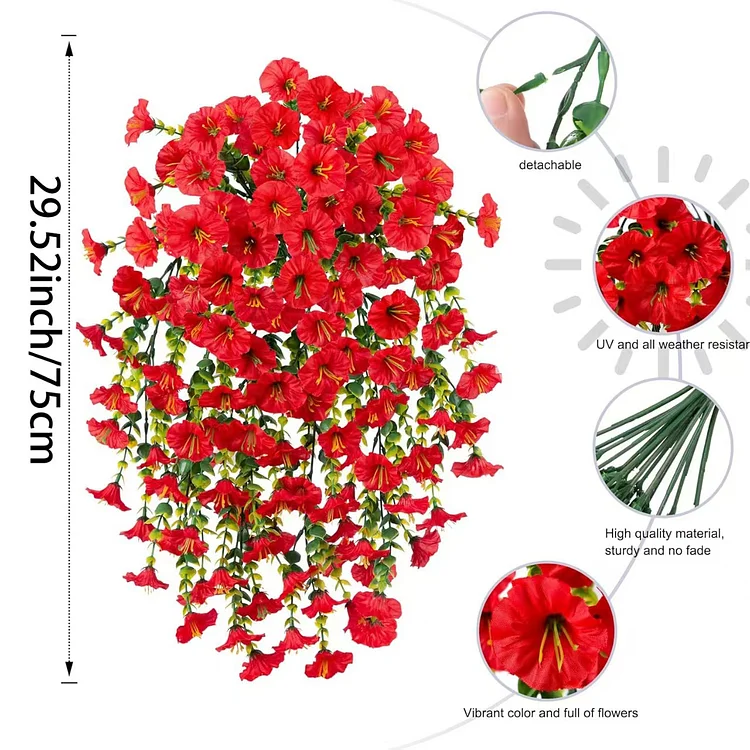 🌸Spring hot sale 60% off🌸artificial hanging flowers for outdoors