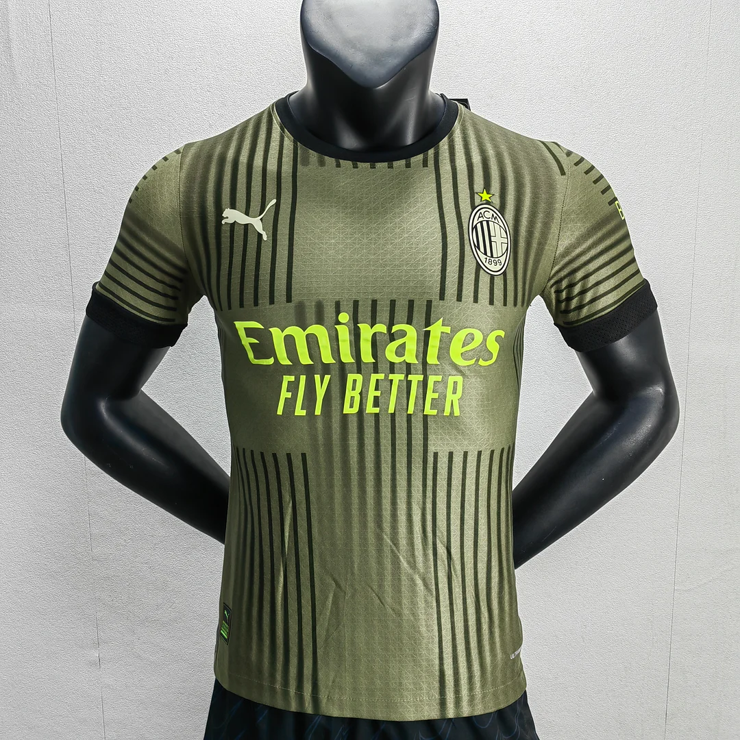 2022-2023 Ac Milan Third Away Player Version Men's Football T-Shirt