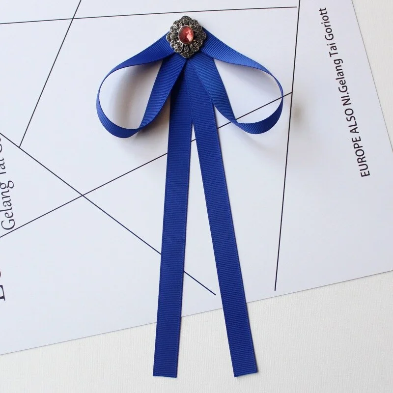 Hand-made Bow Tie Ladies Unisex Banking Stewardess Student Performs Career Korean White Shirt Black Bowtie Classic Trendy Gifts