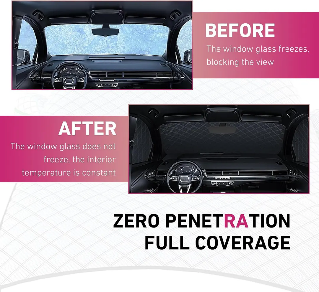 Car sunshade cover, windshield, hood, and front window all-season protection, waterproof, dustproof, and frost-proof car fabric.