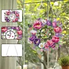 Acrylic Special Shape Tulip 5D Diamond Painting Wreath Clock for Wall Decor