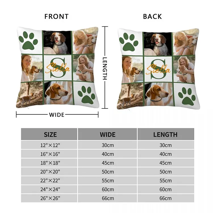 Animal Paw Print Pillow Cases Set Of 2 - Dog Paw Pillow Covers Queen Size For Sofa, Bed Decor - View #2