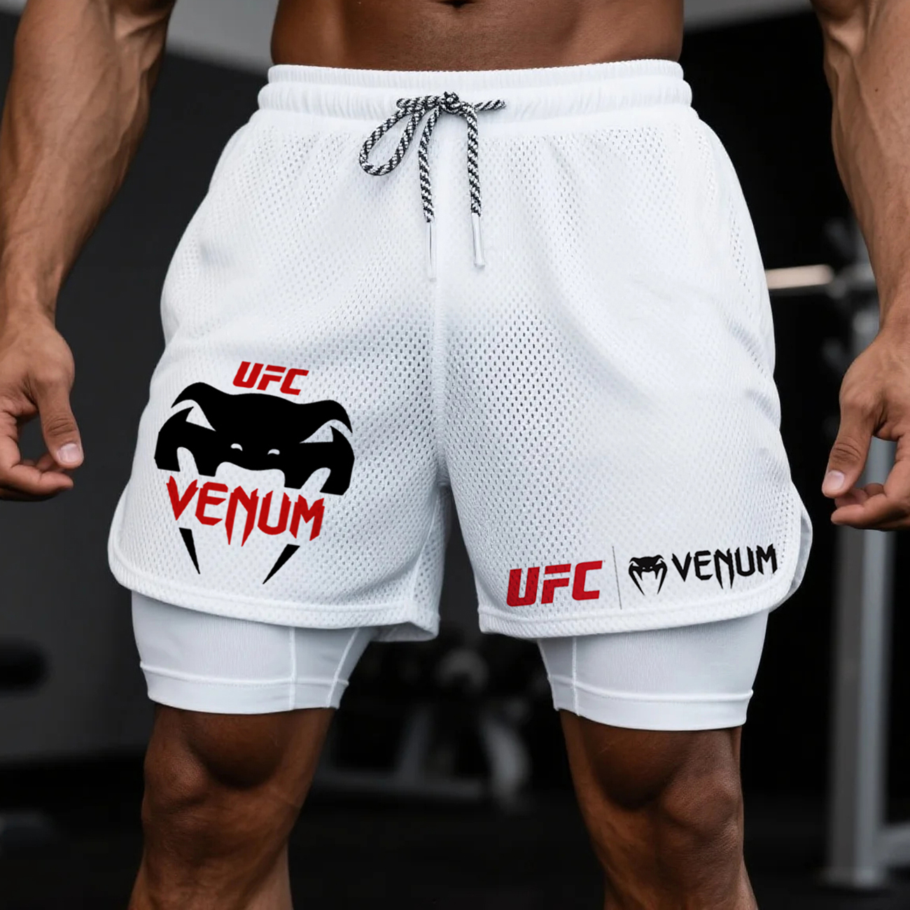 Fitness Double Mesh Shorts Everyday Basic Shorts Ultimate Fighting Double Shorts / TECHWEAR CLUB / Techwear