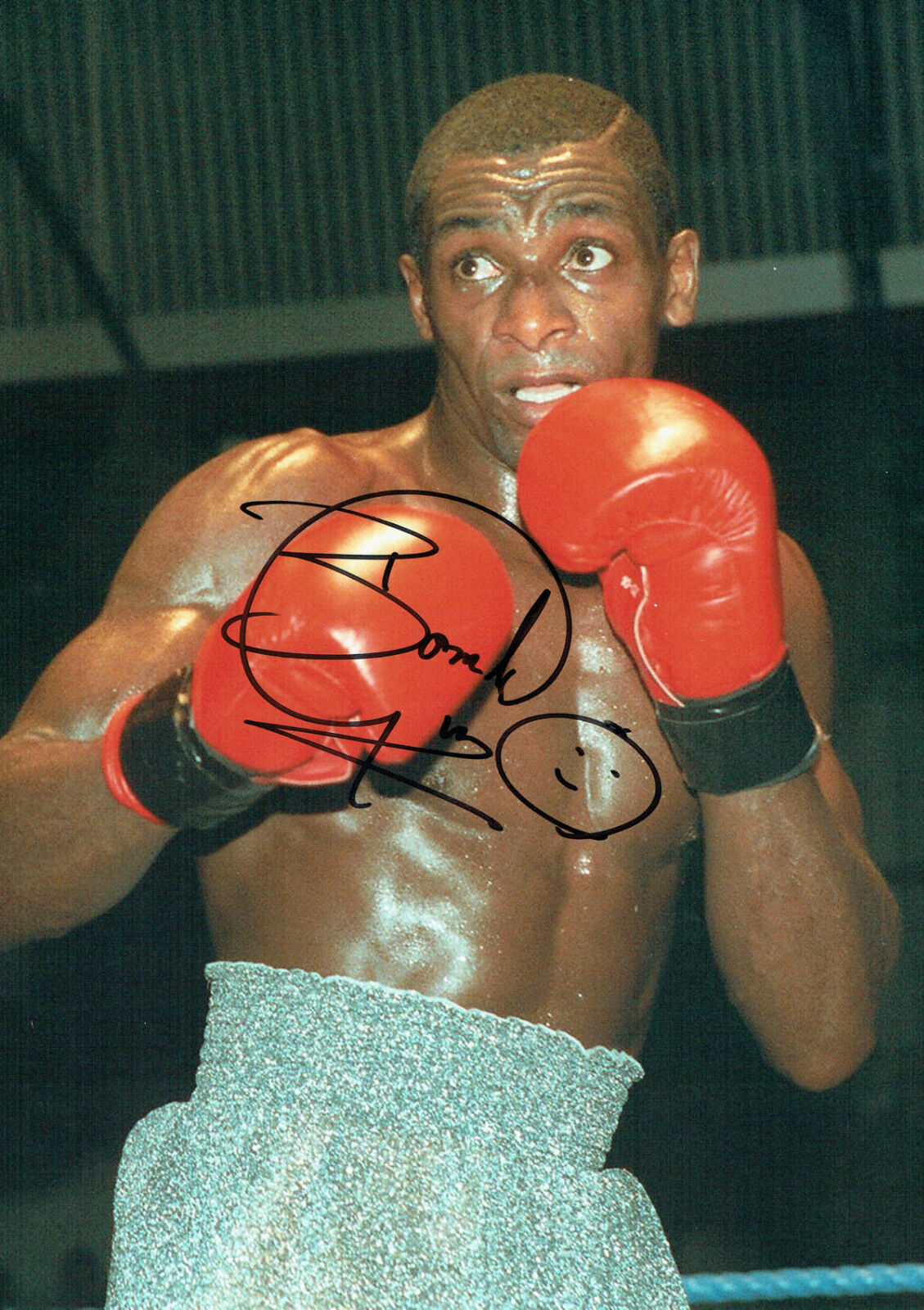 Herol Bomber GRAHAM Signed Autograph Sheffield Boxer 16x12 Photo Poster painting AFTAL COA