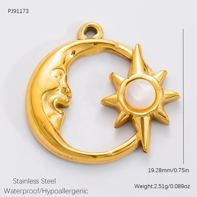 1 Piece 304 Stainless Steel Geometric Cross Heart Shape Jewelry Accessories Pendant