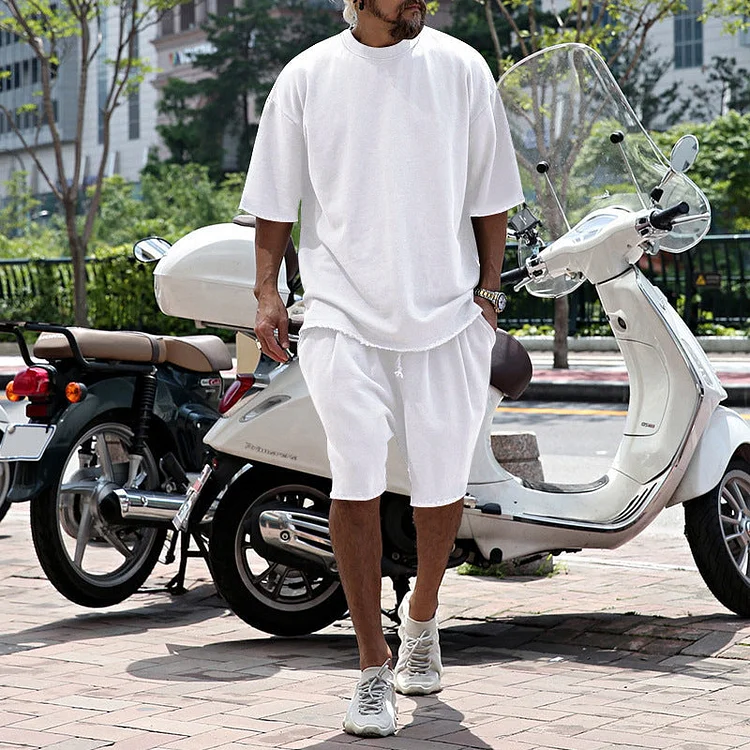 Set sportivo casual in tinta unita