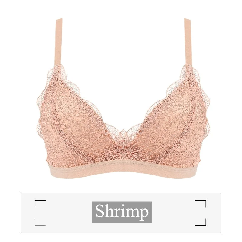Cute Lace Push Up Bra Seamless Girls Bras Women Brassiere Ladies A B Cup Lingerie Comfort Bralette Thin Underwear Female