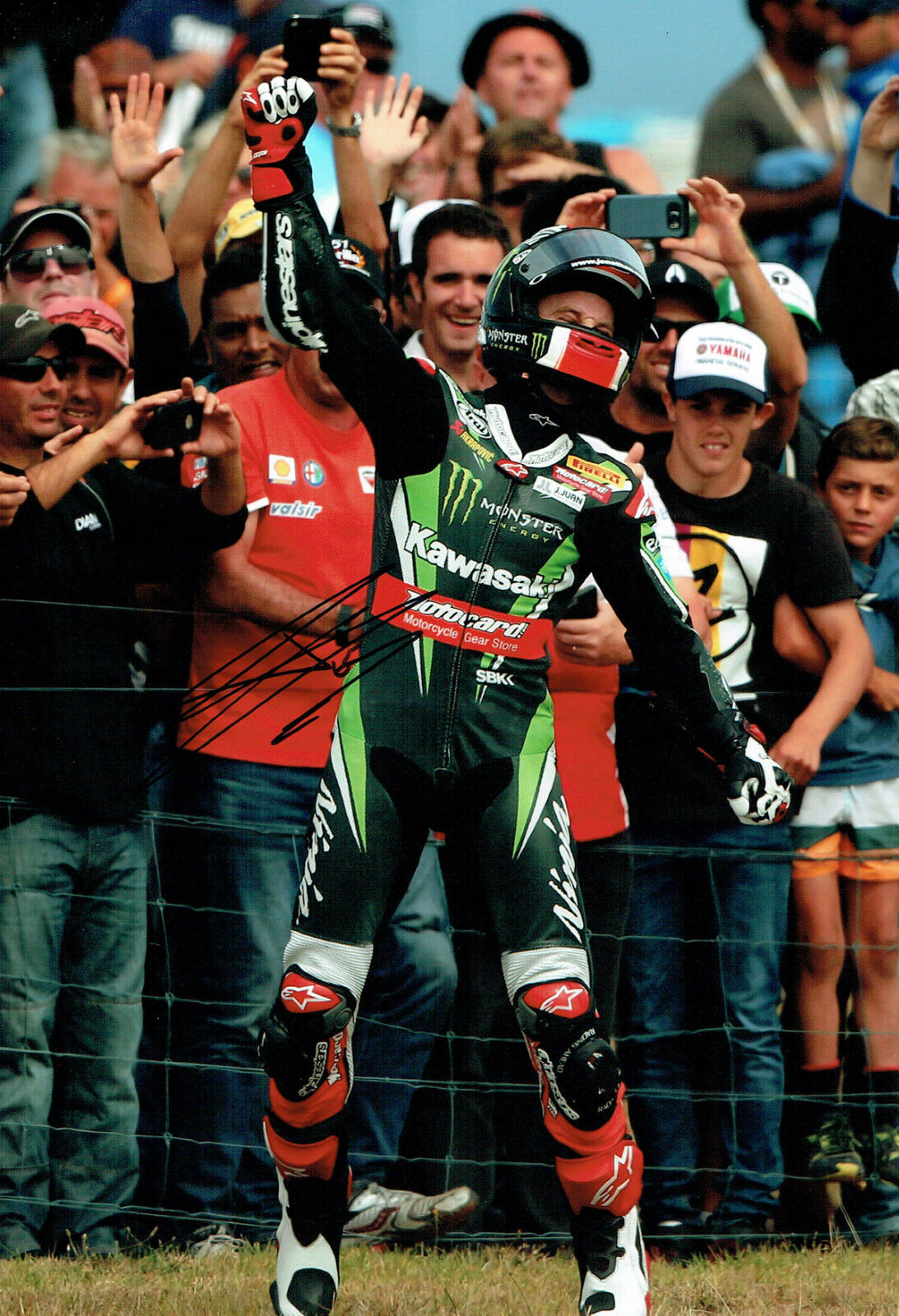 Jonathan REA SIGNED WSB Photo Poster painting B AFTAL Autograph COA KAWASAKI World Champion