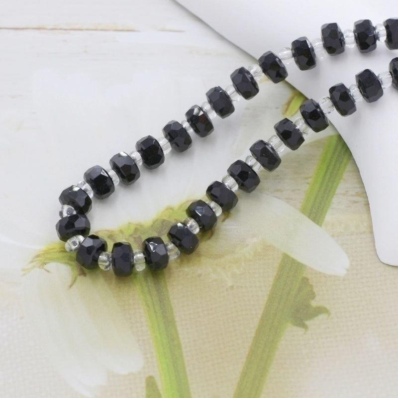 1 Set Diameter 6 Mm Hole 1~1.9mm Artificial Crystal Glass Glittery Beads