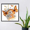 >SALE<5D DIY Partial Special Shaped Drill Diamond Painting Butterfly Decor 30x30cm