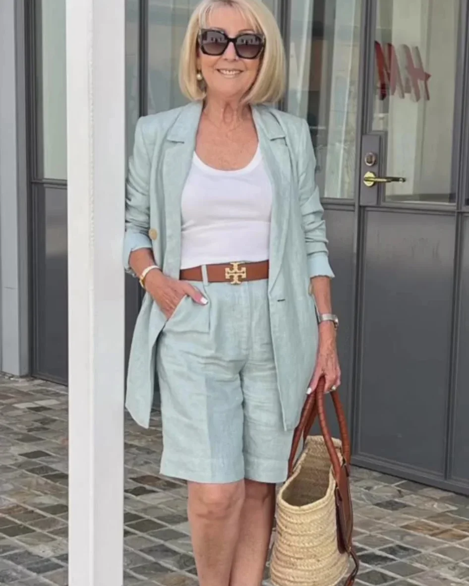 Elegant Suit Shorts Two-piece