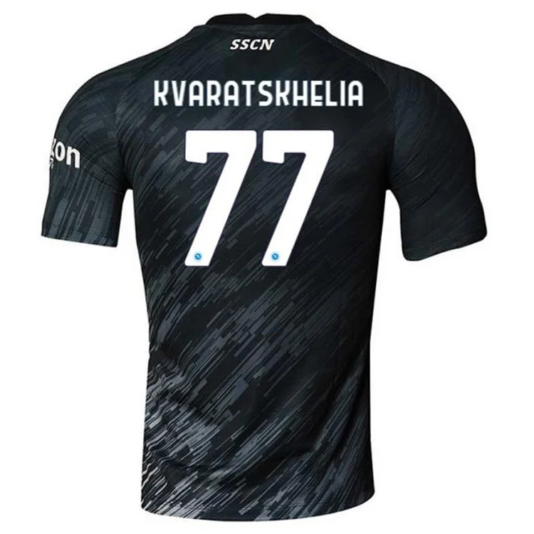 SSC Neapel Khvicha Kvaratskhelia 77 Thrid Trikot 2022-2023