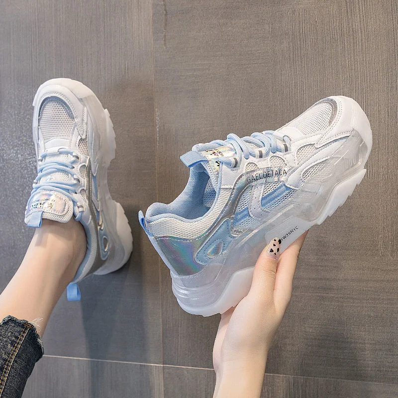 Women Shoes Summer 2021 Fashion Women's Platform Sneakers Thick Sole Ladies Chunky Shoes Trendy Girls Sport Shoes
